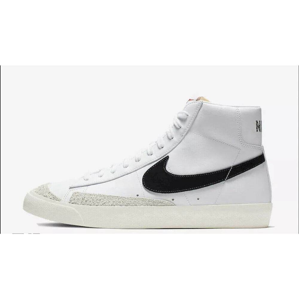 Size 9 Men’s Size 10.5 Women’s - Nike Blazer Mid 77 Vintage White Black 2019 NEW
